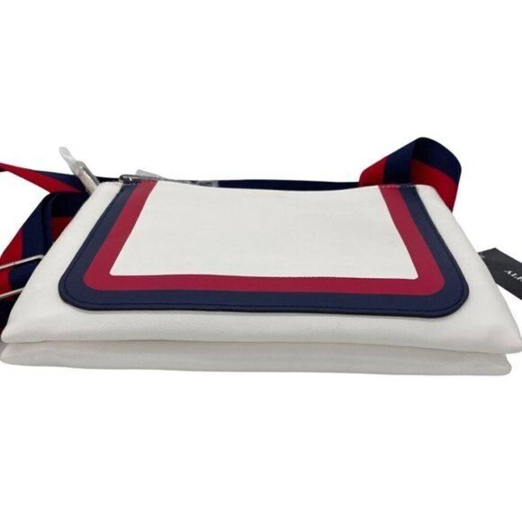 Alfani Miahh Web Strap Womens Crossbody Bag Double Zip Purse - Picture 10 of 12